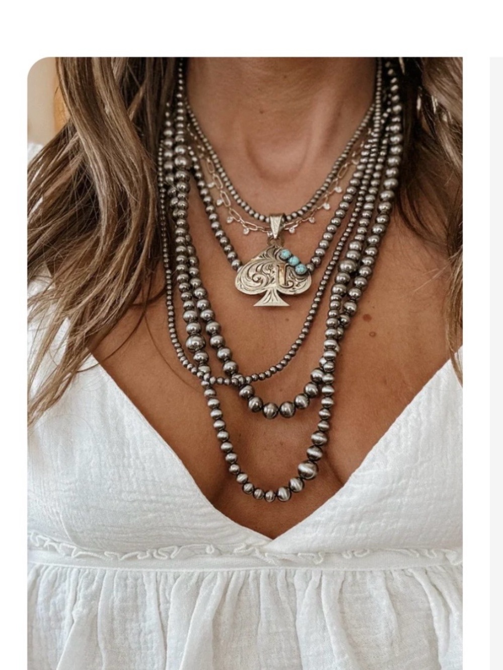 🩷 New Western Adjustable Multi-Strand Bead Necklace